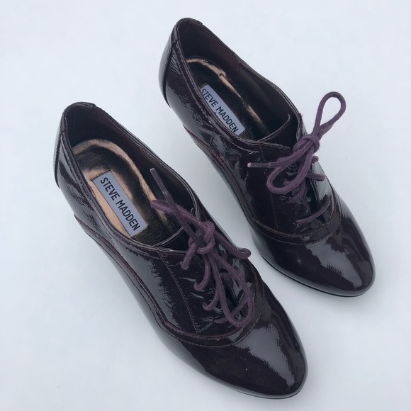 Steve Madden Shoes - Steve Madden Notting Wine Patent Bootie